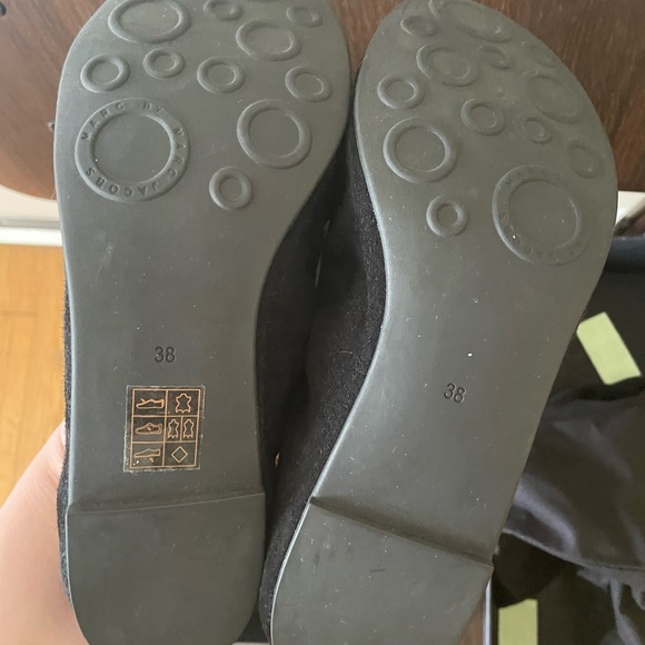 Marc by Marc Jacobs mouse flats black silver suede NWOT size 8 - Picture 3 of 5